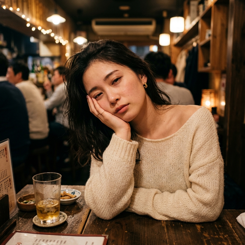 サシ飲みでの会話の様子